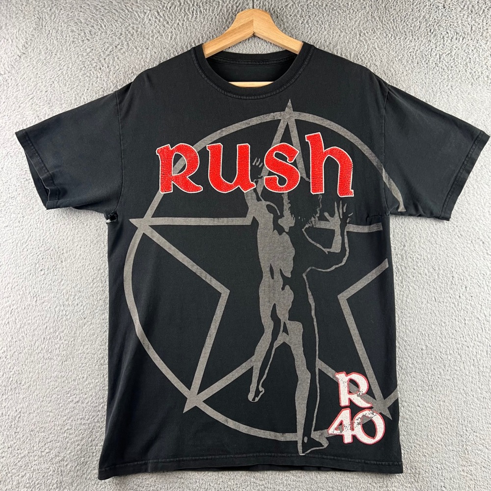 Rush R40 40th Anniversary Tour 2015 T-Shirt Mens Medium Black Starman Rock Band